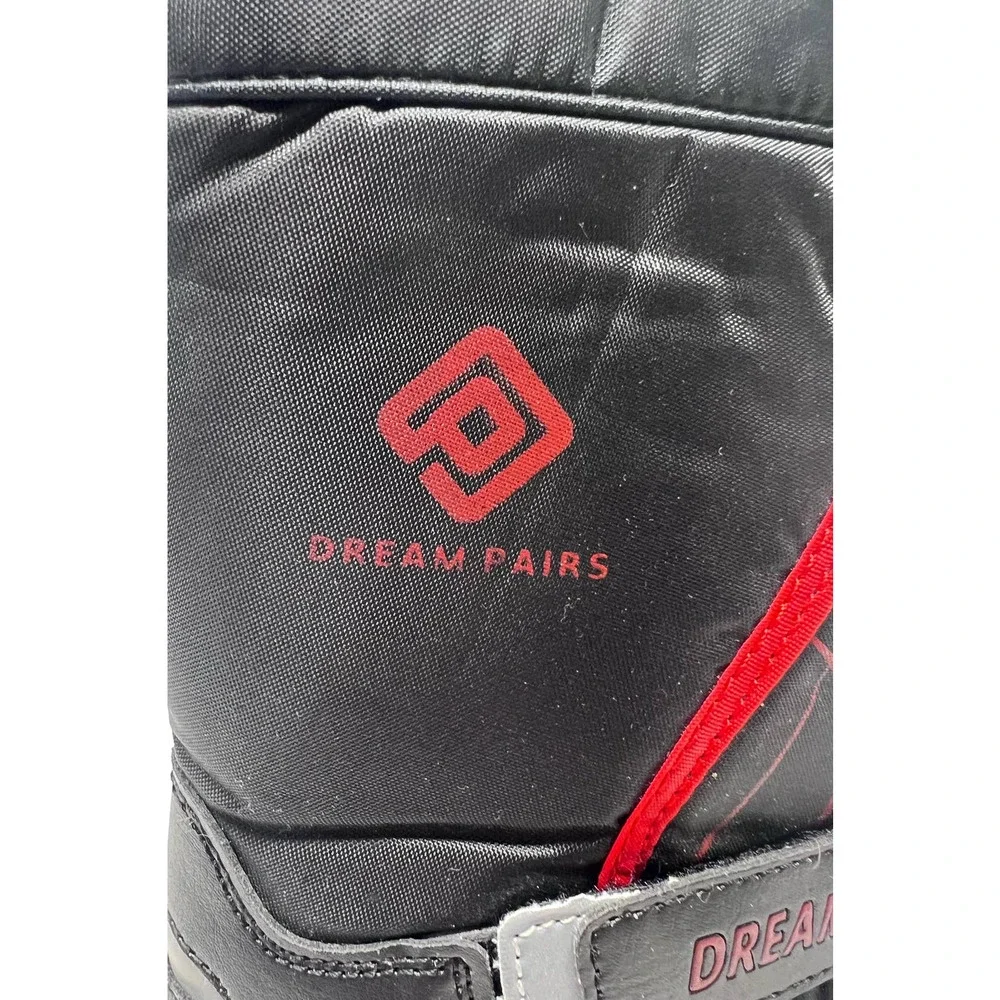 Dream Pairs Kamick‎ Boys Black Red Spider Web Boots Fur Inside Size 13